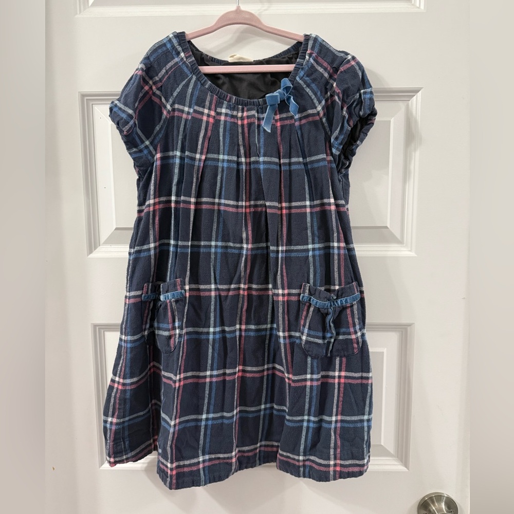 Mini Boden Blue Plaid Kids Dress